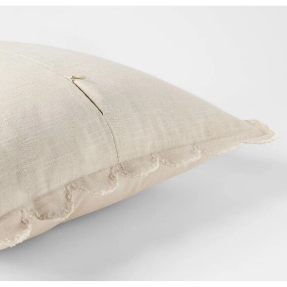 Threshold 20”x20” Embroidered Christmas Tree Holiday Scalloped Edge Throw Pillow - Picture 4 of 6